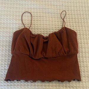 Brown Women's Crop Top